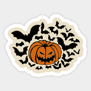 Pumpkin Bats Sticker